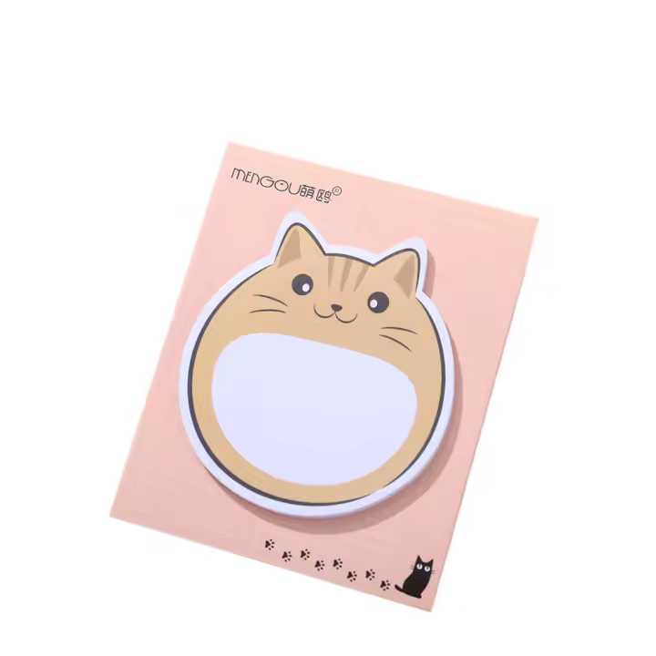 Bloc De Notas Adhesivo De 5 Piezas Con Dibujos De Gatos Lindos Estuche De Oficina De Decoración Y Memoria Para El Hogar - 1