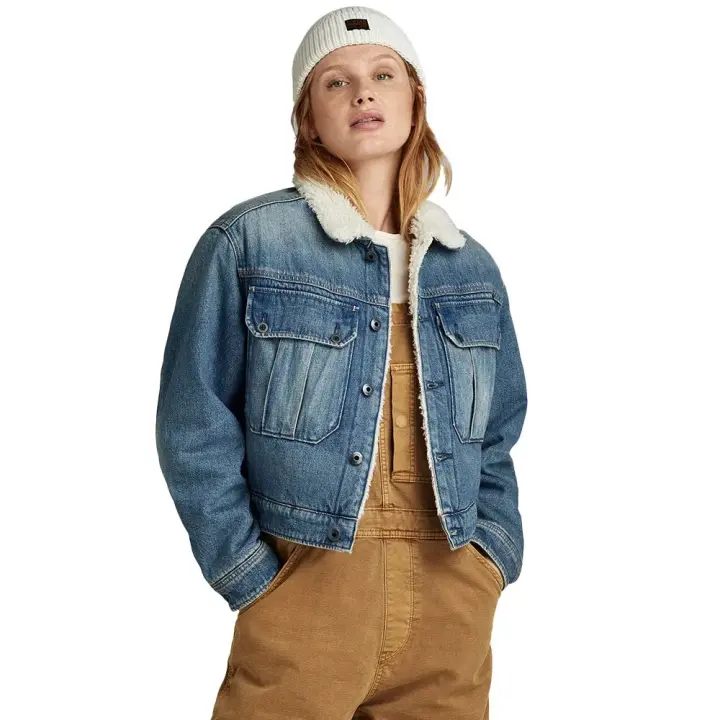 Ropa mujer Chaquetas G-star Chaqueta Vaquera Sherpa Azul - 1