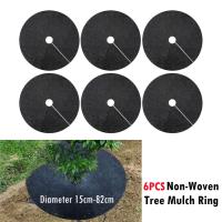 6PCS Anillo De Cobertura Para Árboles No Tejido Protector Antideslizante De 15cm-82cm Barreira De Maleza Para Jardinería - details 0