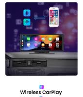 Junsun Cámara de salpicadero inalámbrica Carplay y Android Auto con cámara trasera, DVR, navegación, grabadora de video HD para el tablero de BMW Audi VW - details 4