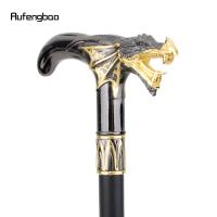 Bastón De Moda Con Cabeza De Dragón Dorado Y Negro 93cm Decorativo Para Fiesta Y Cosplay Bastón Andante Vintage Con Tapa De Goma Material De Acero - details 5