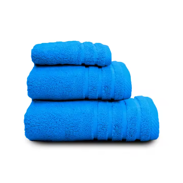 Juego Toallas Baño 500 Gr LISO - Rizo 100% Algodón - Pack 3 Piezas (Tocador+Lavabo+Ducha). Color Turquesa - Sedalinne - 1