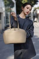 Bolso De Hombro Para Mujer En Cuero Genuino Split Tamaño Grande Color Marrón Y Negro Estilo De Lujo Y Moda Bolso Cruzado - details 28