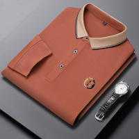 Camiseta Polo De Manga Larga Para Hombre Verano Transpirable Cómoda Bordada Algodón Top Para Ropa De Negocio Estilo Casual - details 4