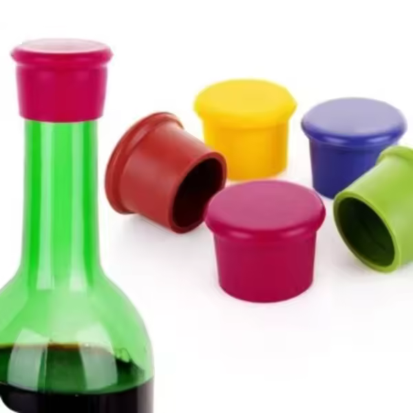 Paquete de 5 - Tapas de botella de silicona - Mantiene la carbonatación por más tiempo - 1