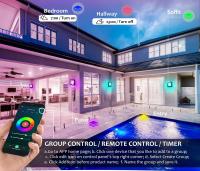 Lámpara De Pared Inteligente WIFI LED Exterior 20W 2700K-6500K Impermeable RGBICW Control Por Voz Compatible Con Alexa Google - details 1