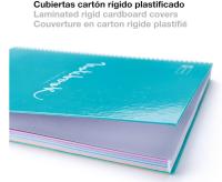 Apli Miquelrius - Cuaderno A4 Notebook Emotions, 120 Hojas de 90 g/m², Cuadricula 5 mm, 5 Franjas de Colores, Espiral Microperforado, Cuaderno Cuadriculado, Tapa ExtraRigida, 4 Taladros, Lavanda - details 1