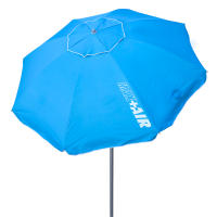 Aktive - Sombrilla playa antiviento 180 cm, 200 cm o 220 cm, Max Air, azul, forma octogonal, poliéster con protección UV50 y revestimiento plateado, 8 varillas fibra de vidrio, mástil inclinable Ø28/32 mm, incluye funda con asa, con ventilación superior - details 0
