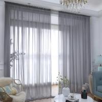 2/4 Panelas Cortinas Blancas/Grises De Tulle Chiffon Modernas Para Decorar Sala De Estar Cocina Dormitorio Translúcidas Sencillas De Poliéster - details 17
