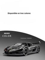 Modelo De Coche Diecast KNSG Jesko a Escala 1:32 Con Luces Y Sonido Puertas Abiertas Cuerpo De Aleación Neumáticos De Goma Regalo Para Niños - details 7