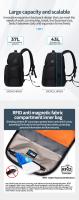 Mochila Multifuncional Para Hombre Fenruien 43L Capacidad Grande Con Cargador USB Impermeable Y Portátil Para Viajes - details 5