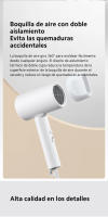 Xiaomi Compact Hair Dryer H101 | 15 m/s* flujo de aire elevado | 50 millones* de iones negativos | Varios modos de flujo de aire - details 11