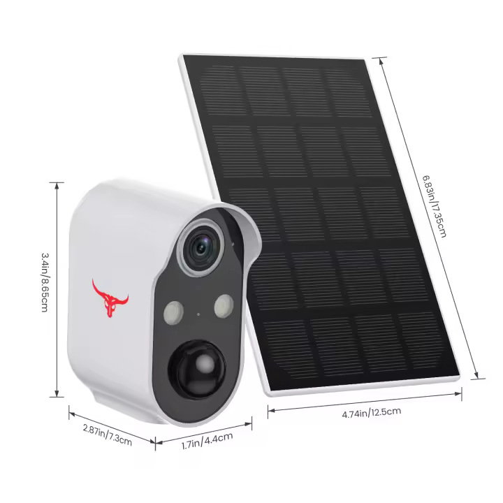Cámara de vigilancia solar WiFi de bajo consumo, cámara de red inalámbrica, videoportero con visión nocturna HD remota - 1