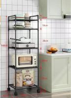 Estante De Cocina Multicuero Con Multiple Niveles Estante De Piso Para Microondas Estufa Organizador De Armario Estante De Isla De Cocina - details 11