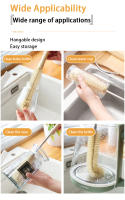 Cepillo De Limpieza Para Botellas De Vidrio Con Mango Largo Y Cepillo De Madera Para Limpieza De Cocina Herramienta De Limpieza Ecológica Para Botellas Y Copas - details 6