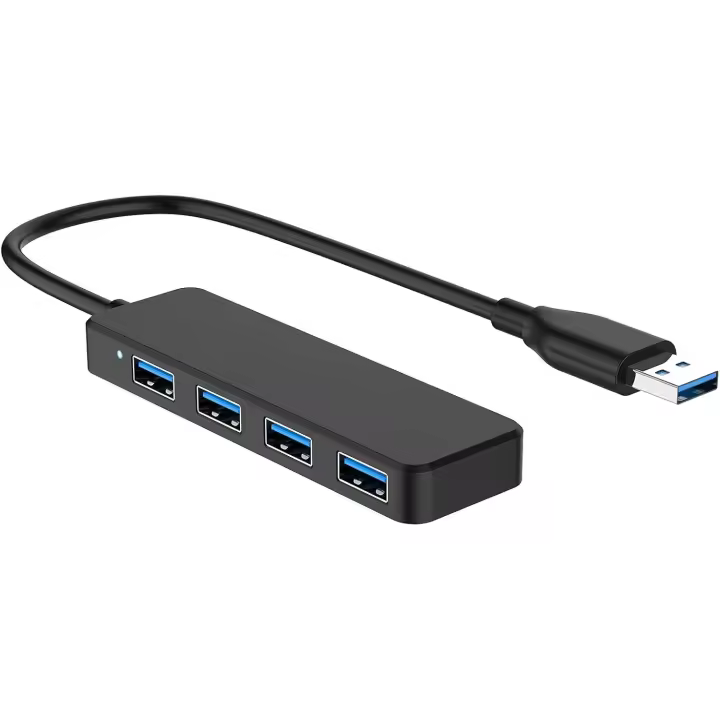 USB 3,0 Multi USB 4 Puertos 3,0 5 Gbps Adaptador de concentrador de datos portátil con cable de 30 mm Compatible con Macbook/Mac Pro/Mini/iMac/Surface Pro/XPS/Notebook PC, plug and Play - 1