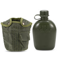 Botella De Agua Para Camping Y Senderismo 1L Con Tapa Resistente Al Impacto Y Desgaste Material De Aluminio Negro Marrón Y Rojo Para Supervivencia En Exteriores - details 1