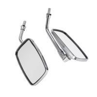 Espejos Retrovisores Rectangulares Universales De Cromo Para Motocicleta Con Tornillo De 10mm Espejos De Motorbike Para Honda Scooter E-Bike - details 6