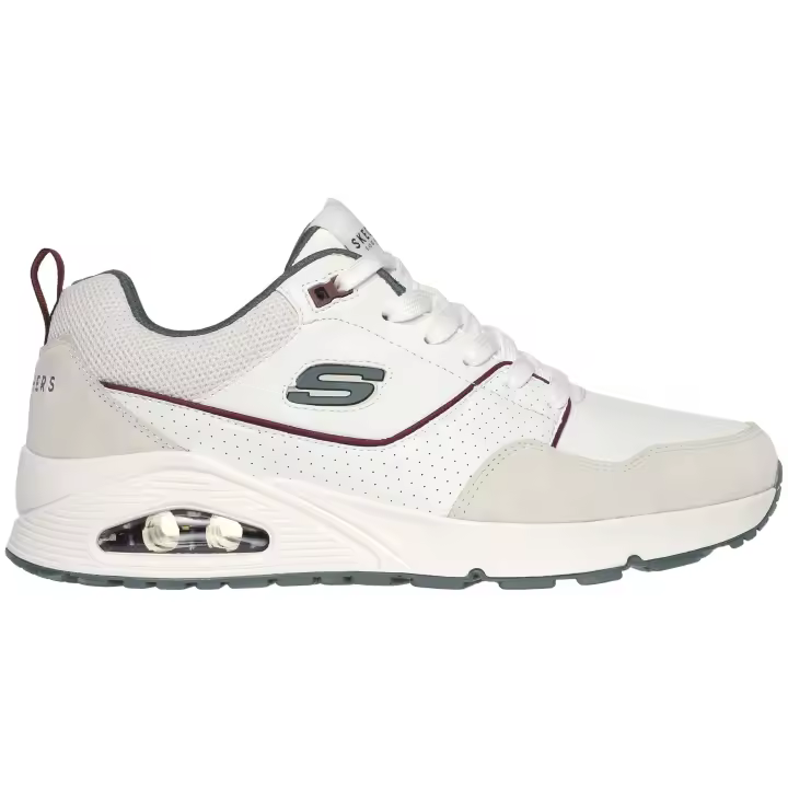 Calzado Sportswear marca Skechers modelo 183020Wgr para hombre en color white leather / suede / green mesh/ burg trim - 1