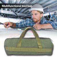 Bolsa Organizadora De Herramientas De Lona Multiusos Para Electricistas Y Mecánicos Bolsa Portátil Para Destornilladores Y Llaves De Fijación Resistentes Al Desgaste - details 0