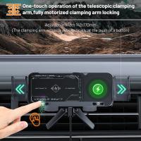 Soporte de teléfono móvil/portátil de alta inteligencia,2 en 1 Soporte de teléfono móvil giratorio automático,Soporte de teléfono móvil de carga rápida para coche,Soporte de teléfono móvil giratorio de un solo toque para Smartphone/Pad/Teléfono plegable - details 6
