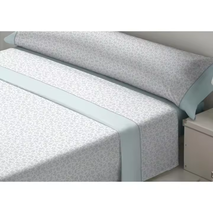 Tejidos Reina - Juego de Sábanas Tejidos Reina Desire Blanco Verde Cama de 160 - 1