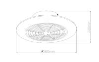 Ventilador de Techo LED Ø55cm Blanco con Mando, Rejilla no se gira,6 Velocidades, Motor DC Silencioso, Luz Regulable 3000K/4000K/6000K, Temporizador 2h, Función Memoria, Uso Interior, Bajo Consumo - details 1