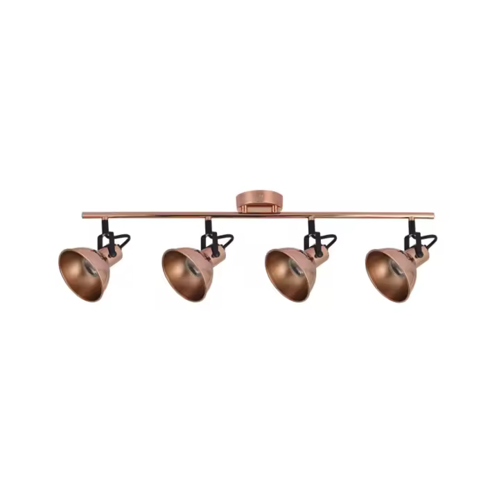 Fabrilamp - Regleta Arabia 4xgu10 Cobre/ Negro 20x78x12 Cm Focos Orientables - 1