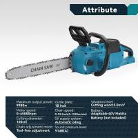 Motosierra eléctrica sin escobillas, herramienta de carpintería recargable, 9980W, 18 pulgadas, para batería Makita de 40V Motosierra eléctrica sin escobillas - details 2