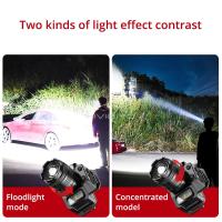 Linterna Frontal Recargable Con Sensor LED COB Chip Zoom Super Brillante Impermeable Para Pesca Camping Caza Advertencia - details 9