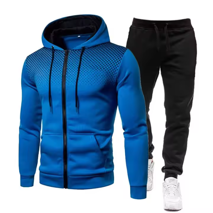 Conjunto Deportivo Para Hombre Moda Otoño Invierno Casual Con Cierre De Cremallera Y Pantalones Chaqueta Personalizada Tracksuit - 1