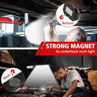 Linterna LED COB Multifuncional Recargable Con Batería Integrada Luz De Trabajo Magnética Lámpara De Colgaje Con Luz Roja De Advertencia - details 5