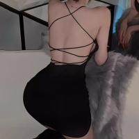 Vestido Bodycon Mini Para Mujer Verano Espalda Descubierta Con Tirantes Finos Y Aros Sexy Para Fiesta Y Club Sin Mangas De Poliéster - details 6