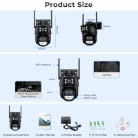 Cámara IP HD 6K 12MP WiFi Exterior Con Zoom 8X Tres Lentes Pantalla Doble PTZ Seguimiento Automático CCTV De Seguridad 6MP Monitoreo De Vigilancia - details 2