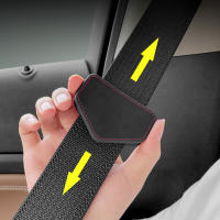 2Pcs Clip De Cinturón De Seguridad Para Coche Ajustador Y Limitador De Cinturón De Auto Accesorios De Cuero Magnético - details 2