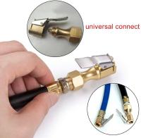Conector De Válvula De Neumático Para Coche Chorro De Aire Adaptador Clip-en Brass 8mm Rueda De Neumático Inflador De Bombín - details 3