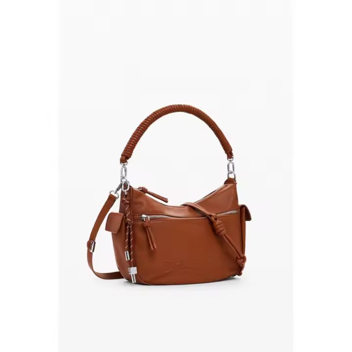 Bolsos sport de mujer DESIGUAL AXPBW_6011 BOLSO LOGO DESIGUAL CAMEL 35209 25V - 1