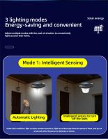 Lámpara Solar LED Para Exterior Con Sensor De Movimiento Alta Brillo Para Jardín Iluminación Automática De Exteriores - details 3