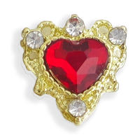 10Pcs Accesorios De Uñas De Aleación De Metal En Forma De Corazón Con Diamantes De Vidrio Para Diseño De Arte De Uñas - details 10