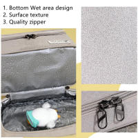 Nueva Bolsa De Maquillaje Para Mujer Organizador De Viaje Oxford Seco Y Húmedo Bolso De Cosméticos Necessaries Estuche De Toallas De Baño - details 18