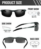Gafas de sol deportivas polarizadas para hombre con ultraligero y marco de metal irrompible, 100% - details 4
