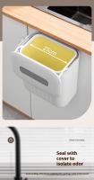 Cesta De Papel Ecológica Con Tapón De Doble Acción Y Asa De Silicona Montada En La Pared Para Almacenamiento Doméstico - details 1