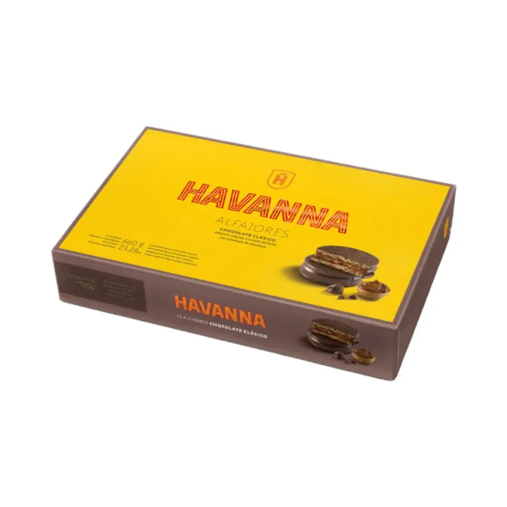 12 Alfajores de Chocolate Havanna Rellenos con Delicioso Dulce de Leche - Qumir - 1