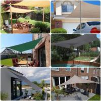 Vela De Sombra Cuadrada 5x5m, Cobertizo De Jardín 95% Bloque UV Protector Solar Toldo Tela De Sombra Impermeable Durable para Patio Al Aire Libre Jardín Patio Trasero Camping Piscina - Crema - details 1