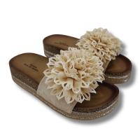 Sunsea Sandalia para mujer Pala con pompón floral con suela antideslizante - details 6
