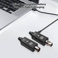Micrófono Inalámbrico XLR Transmisor Receptor Sistema UHFWireless Para Mixer Guitarra Eléctrica Bajo 30m/98ft Transmisión 12V/48V - details 5