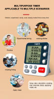 Temporizador De Cocina Digital Magnético Para Cocinar Temporizador De 3 Canales Con Alarma De Volumen Nivel Lcd Silencioso Y Flashing - details 0