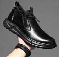 Zapatos De Seguridad Para Hombre Indestructibles Con Punta De Acero Protección Contra Punzadas Botas De Trabajo Resistentes Al Agua Material Superior De Cuero Microfibra - details 1