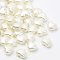 50-100pcs De 8/10mm Cuentas De Forma Corazón ABS Imitación Perla Para Fabricación De Pulseras Collares Joyería Hecha a Mano Accesorios - details 5