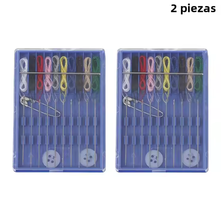 Kit De Costura Portátil Mini Con 10 Colores De Hilo Caja Desechable Con Agujas Y Botones Bolsas De Almacenamiento Para DIY Manualidades Y Viajes - 1
